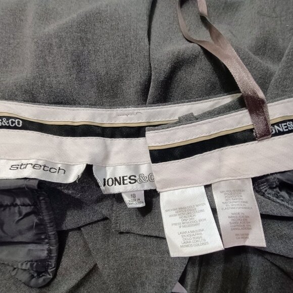 EUC: Jones & Co Size 18 Gray Three-Piece Suit - Picture 3 of 15